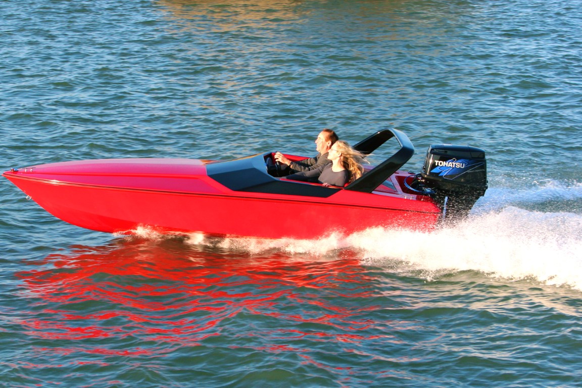 X-15 Boat Sunset Red